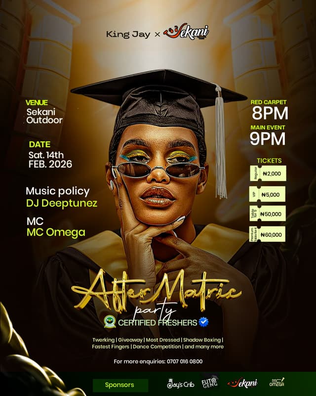 ๐ AFTER MATRIC PARTY โ CERTIFIED FRESHERS ONLY ๐